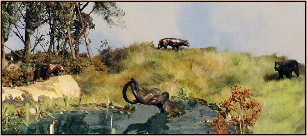 William Otto La Brea Tar pits bronze sculpture